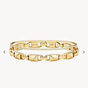 Michael Kors Women's Double Row 14k Gold-plated Sterling Silver Bracelet